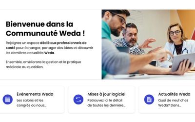Page d'accueil de la communauté weda